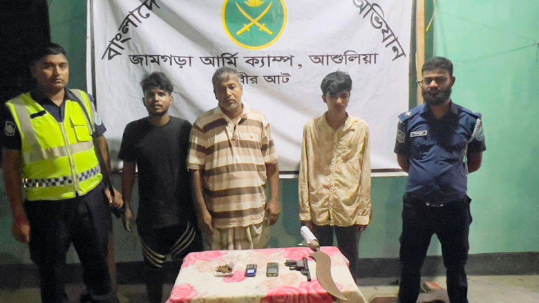 আশুলিয়ায় যৌথ বাহিনীর অভিযান, আটক ৭